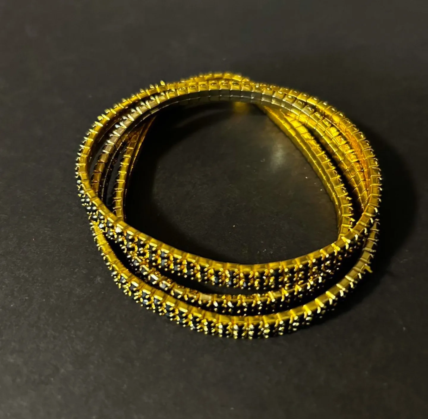 Assorted Unique Bangles - Resin, Beaded, and Stone image indicator(6)