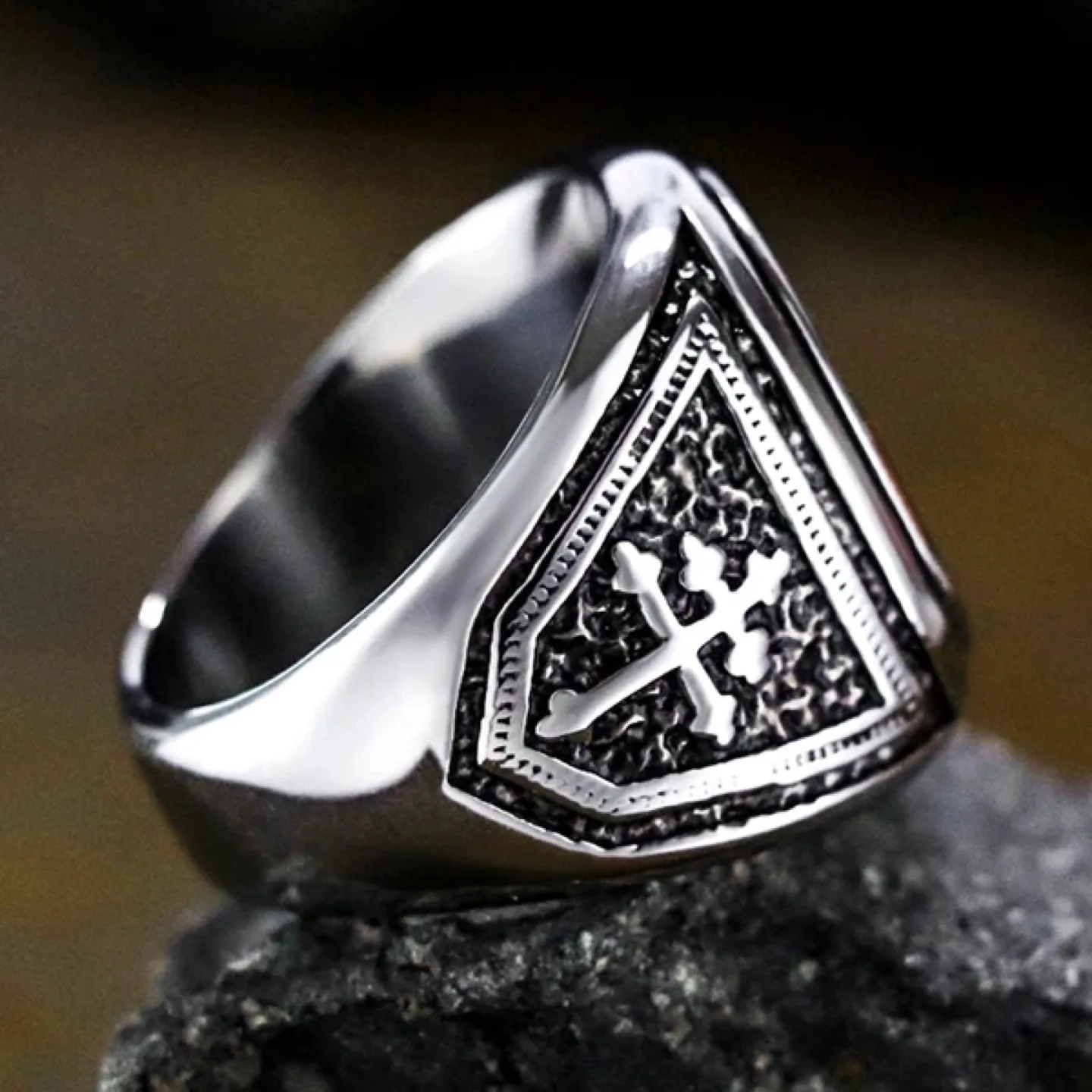 Mens Ring Knights Templar Crusader Ring image indicator(6)