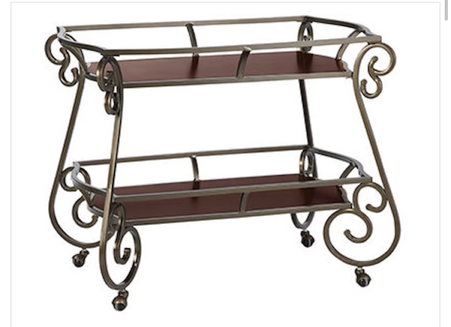 Serving Cart with Metal Frame