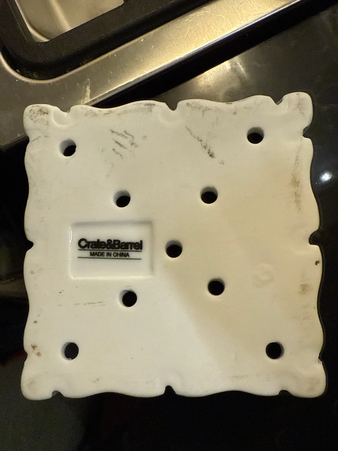 Crate & Barrel White Ceramic Berry Baskets, Set of 2 image indicator(3)