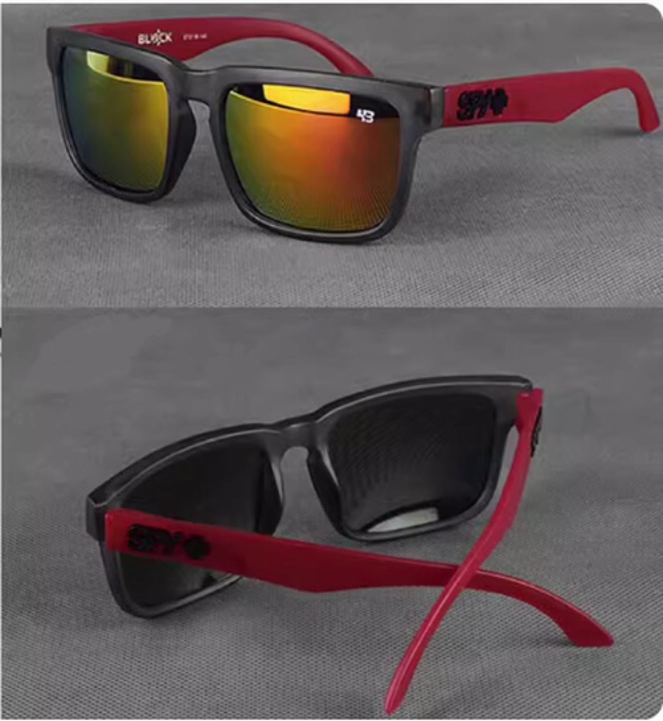 SPY Optic Sunglasses Black Red