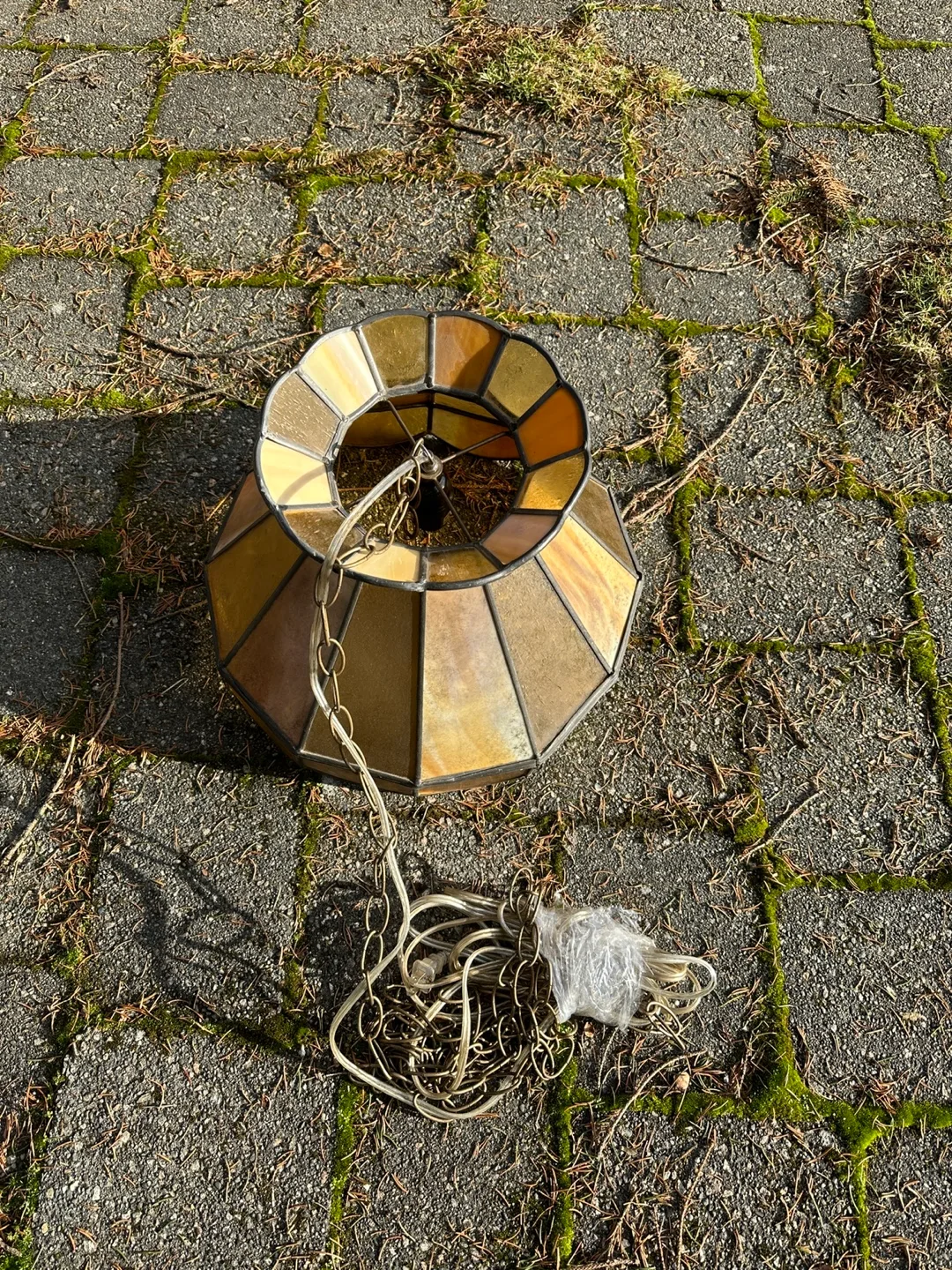 Vintage Tiffany Style Stained Glass Hanging Lamp image indicator(2)