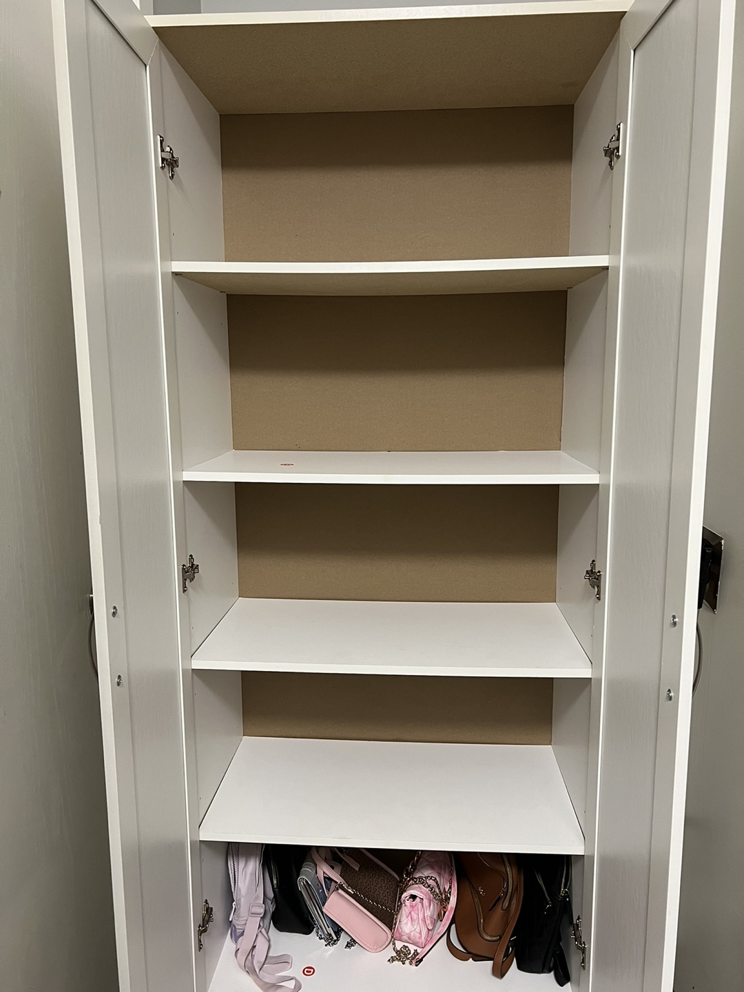 White Wardrobe Closet with Shelves - photo 3