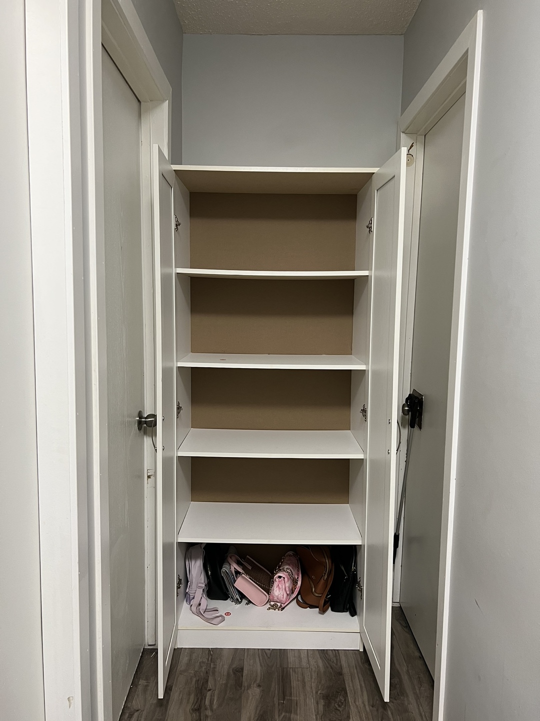 White Wardrobe Closet with Shelves - photo 2