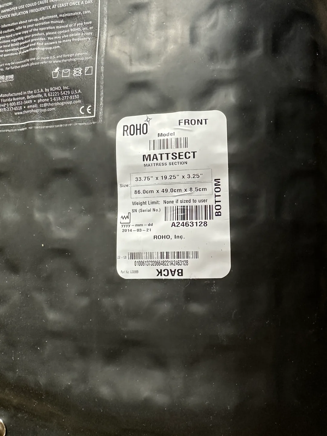 ROHO Mattsect Mattress Section - Air Cushion image indicator(2)