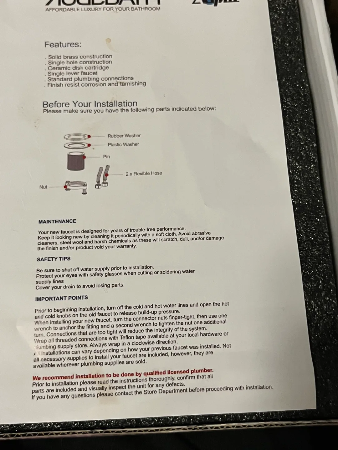 Single Lever Faucet image indicator(5)