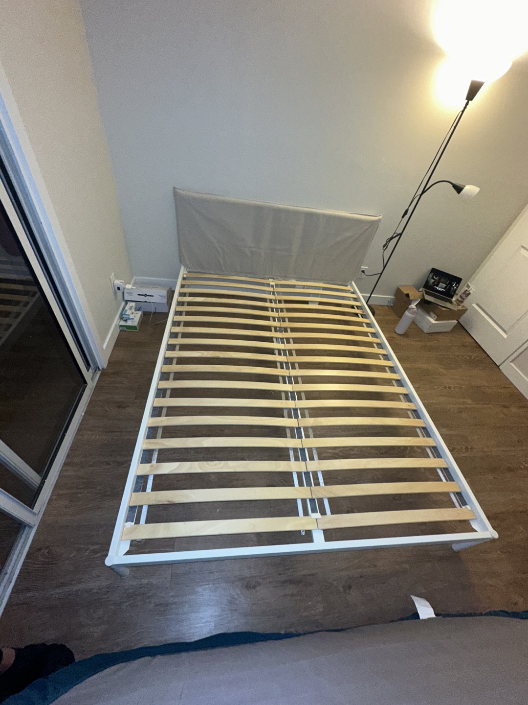 White Queen Bed Frame with Slatted Base - photo 4