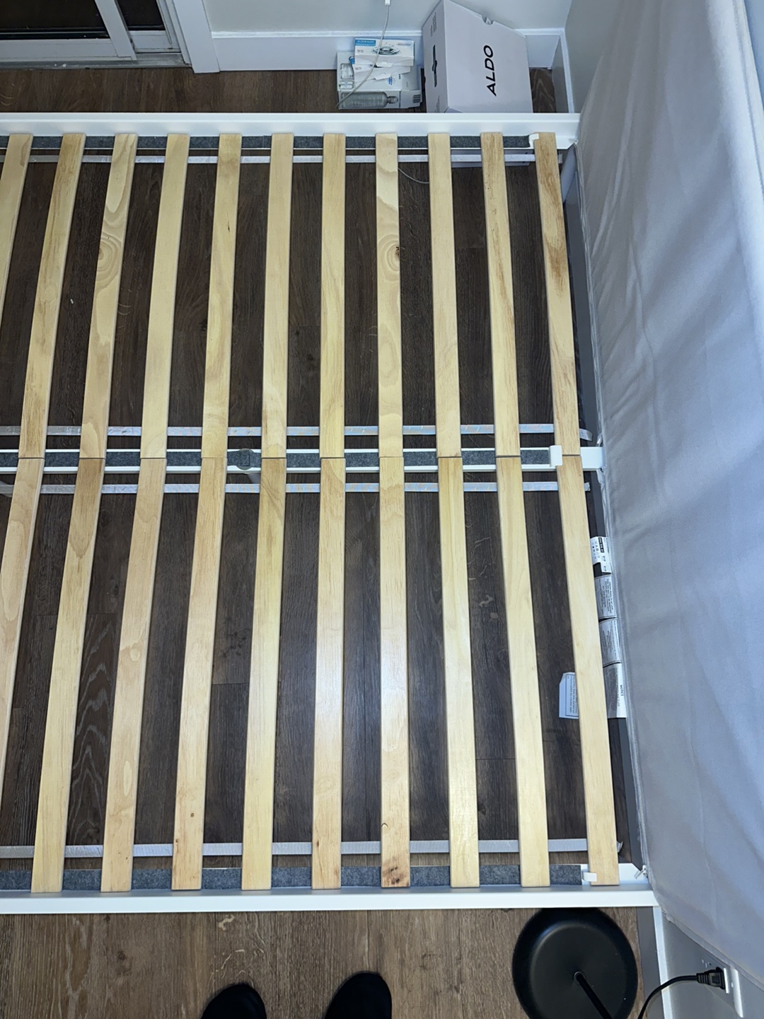 White Queen Bed Frame with Slatted Base - photo 3