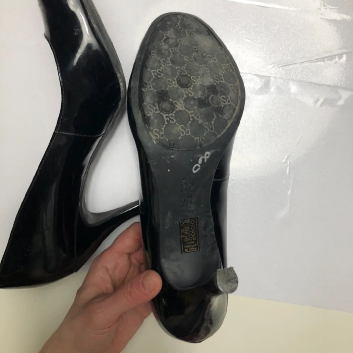 Black Patent Leather Franco Sarto “Raisin” Heels image indicator(5)