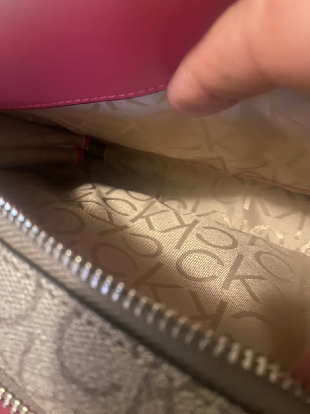 Calvin Klein Pink and Beige Crossbody Bag image indicator(4)