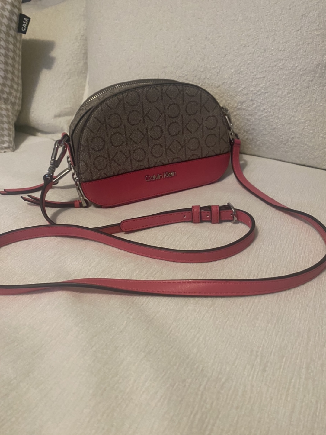 Calvin Klein Pink and Beige Crossbody Bag - photo 2