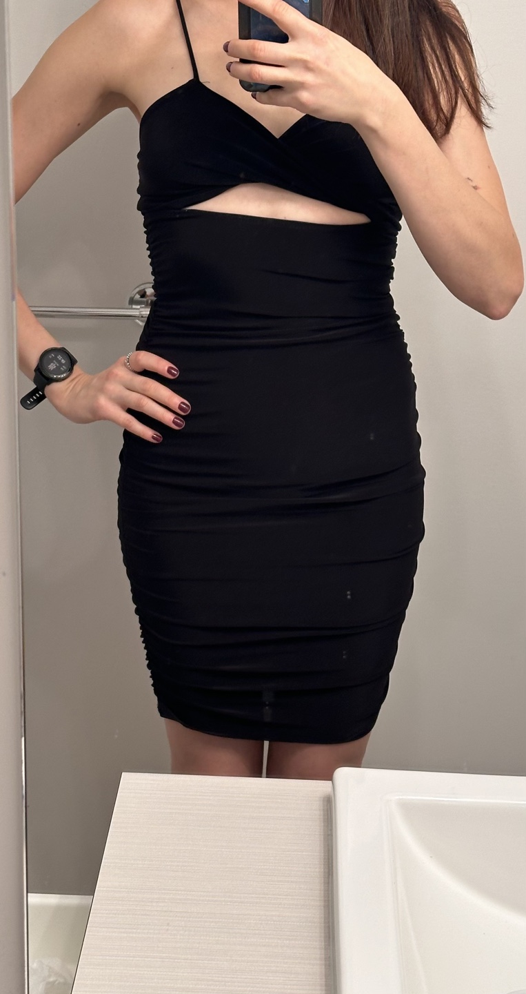 Black Cut-Out Mini Dress