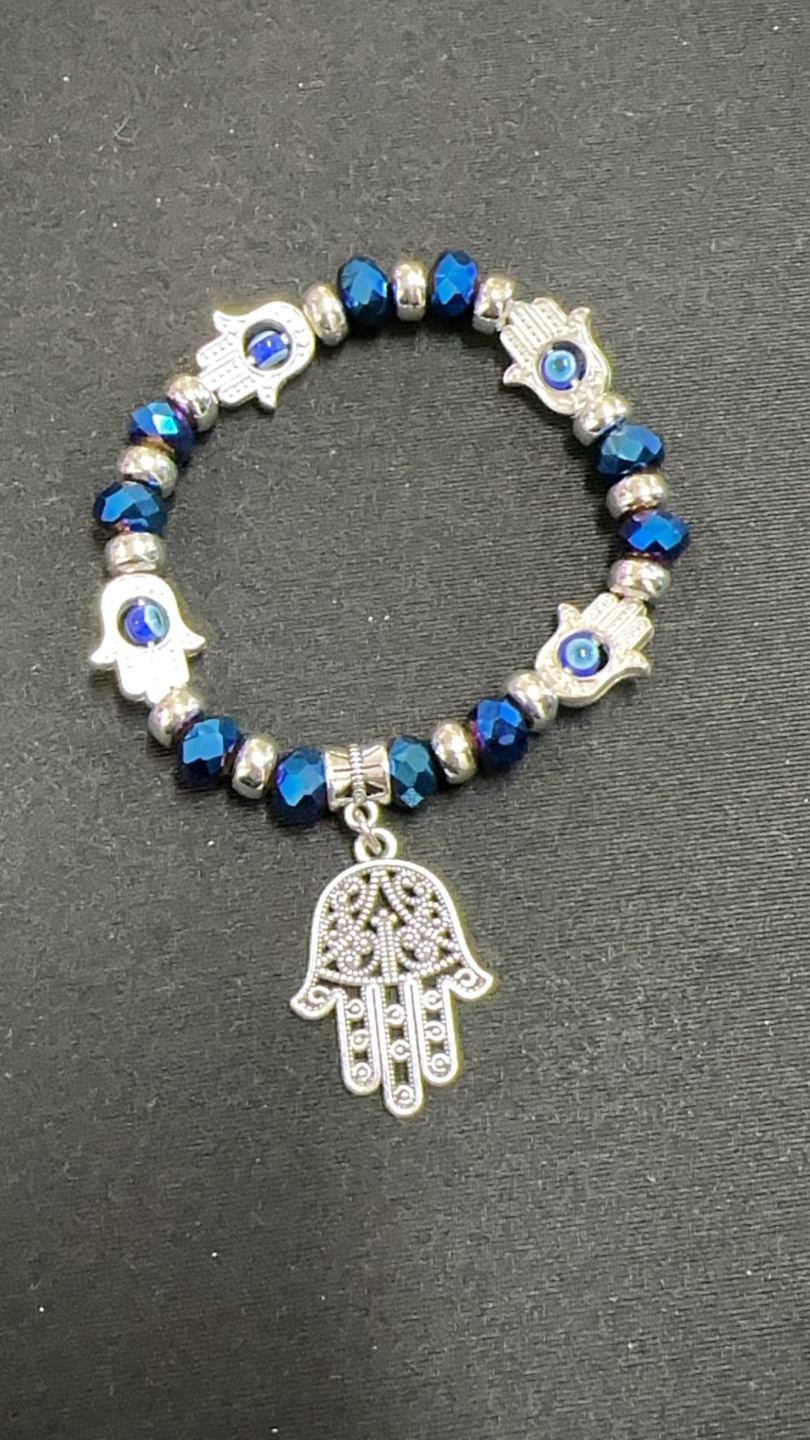 Hand Beaded Bracelet - Evil Eye Charm - photo 4