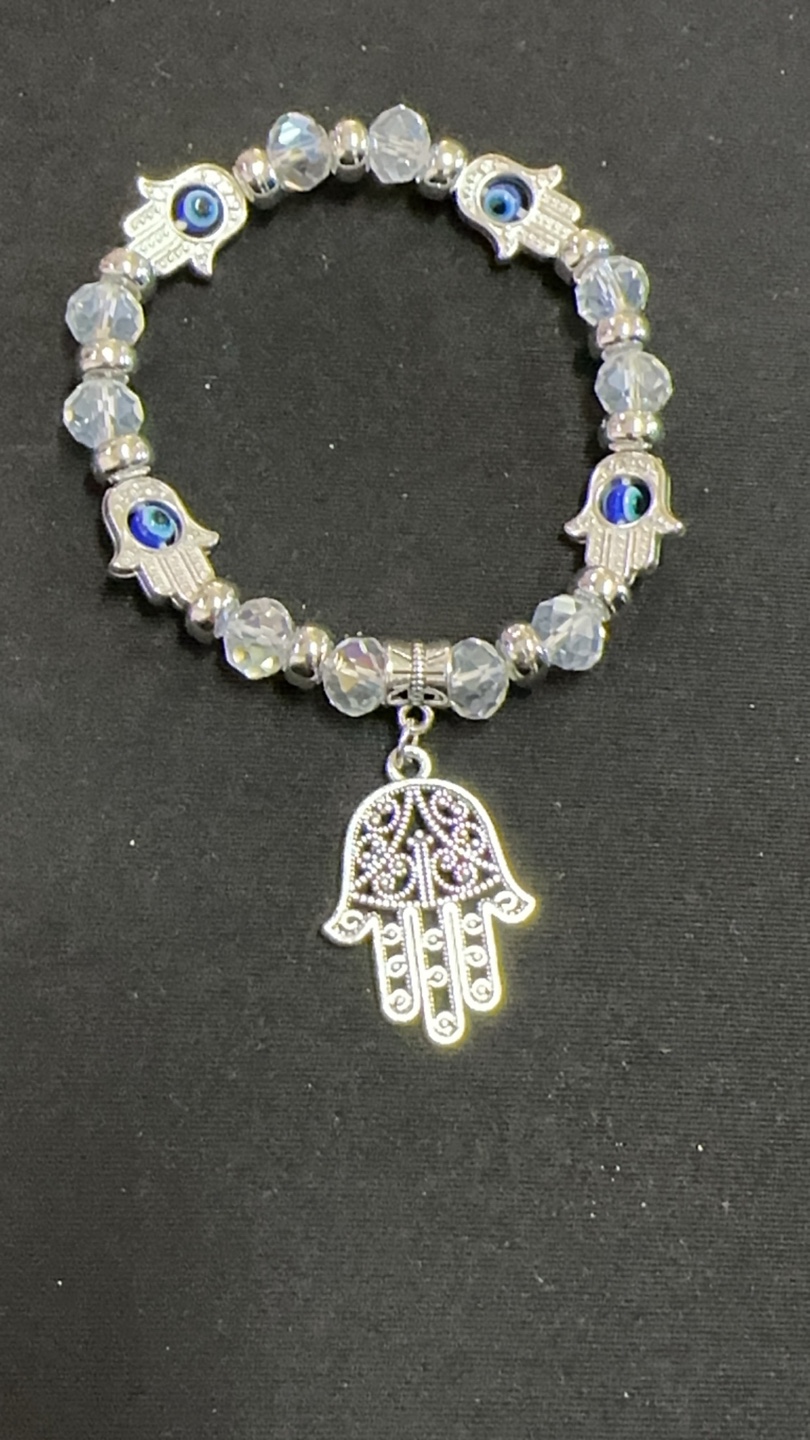 Hand Beaded Bracelet - Evil Eye Charm - photo 3