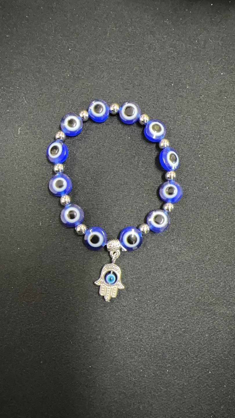 Hand Beaded Bracelet - Evil Eye Charm - photo 2