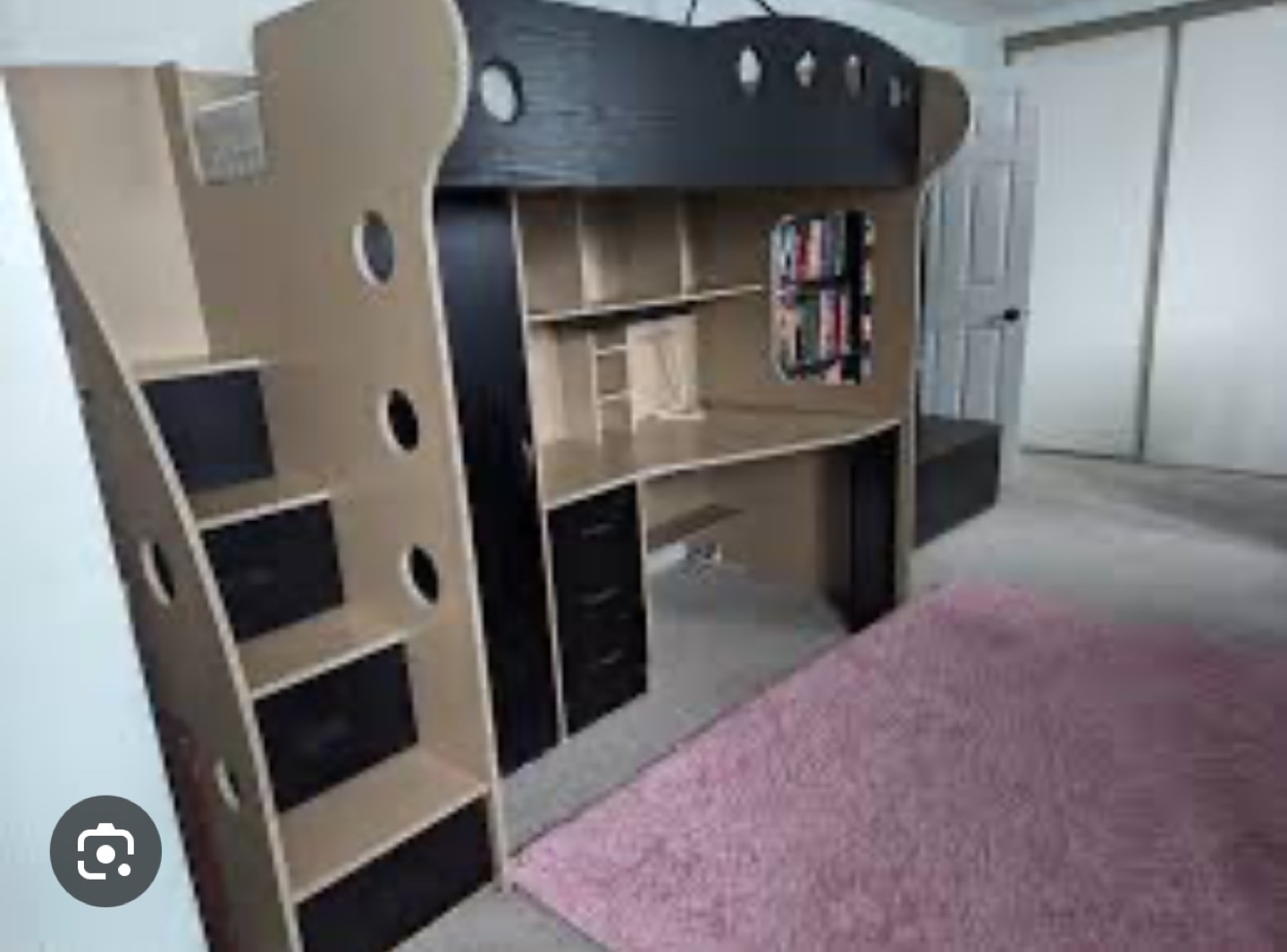 JYSK NIKA Loft Bed with Desk and Stairs