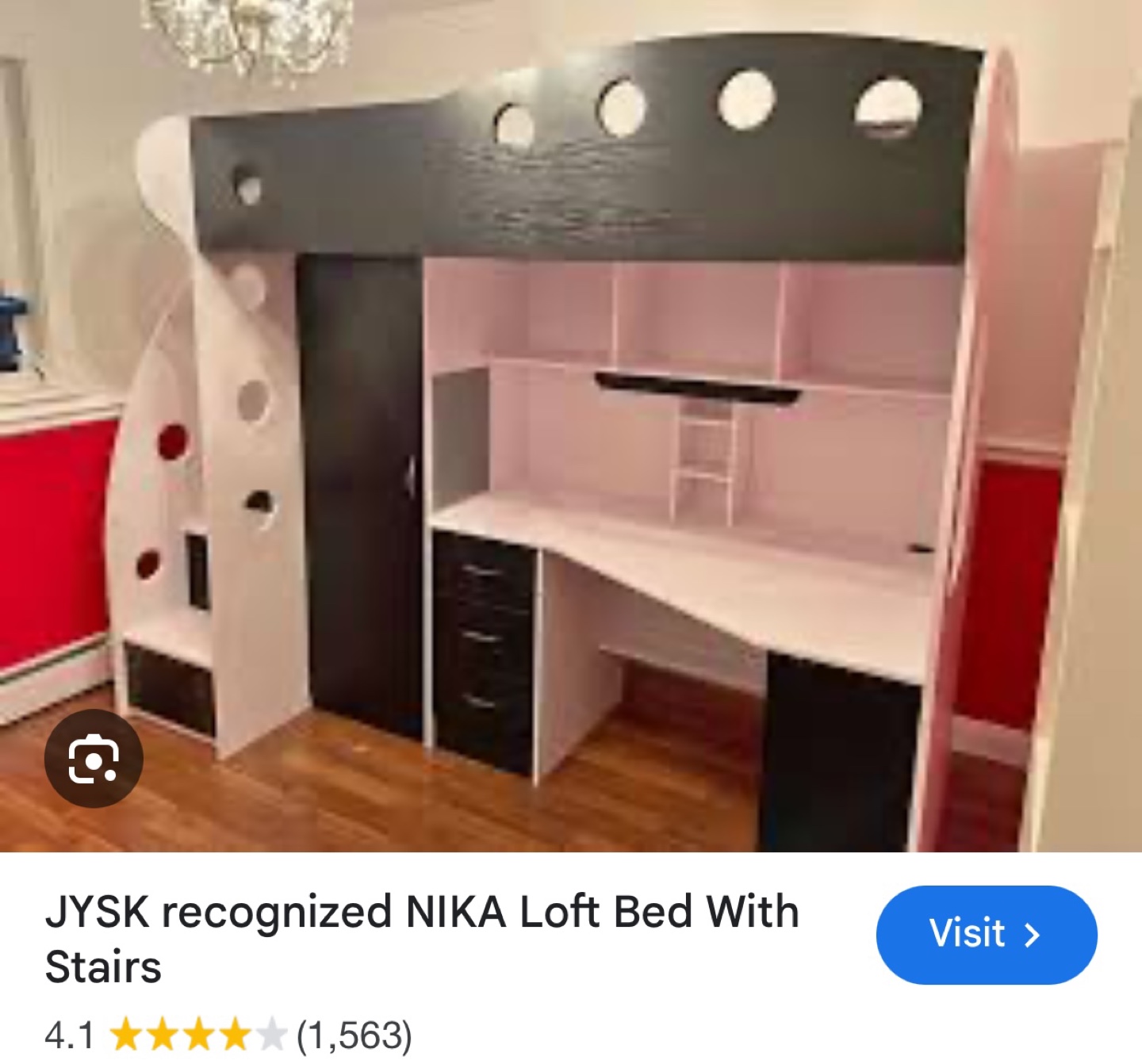 JYSK NIKA Loft Bed with Desk and Stairs - photo 5