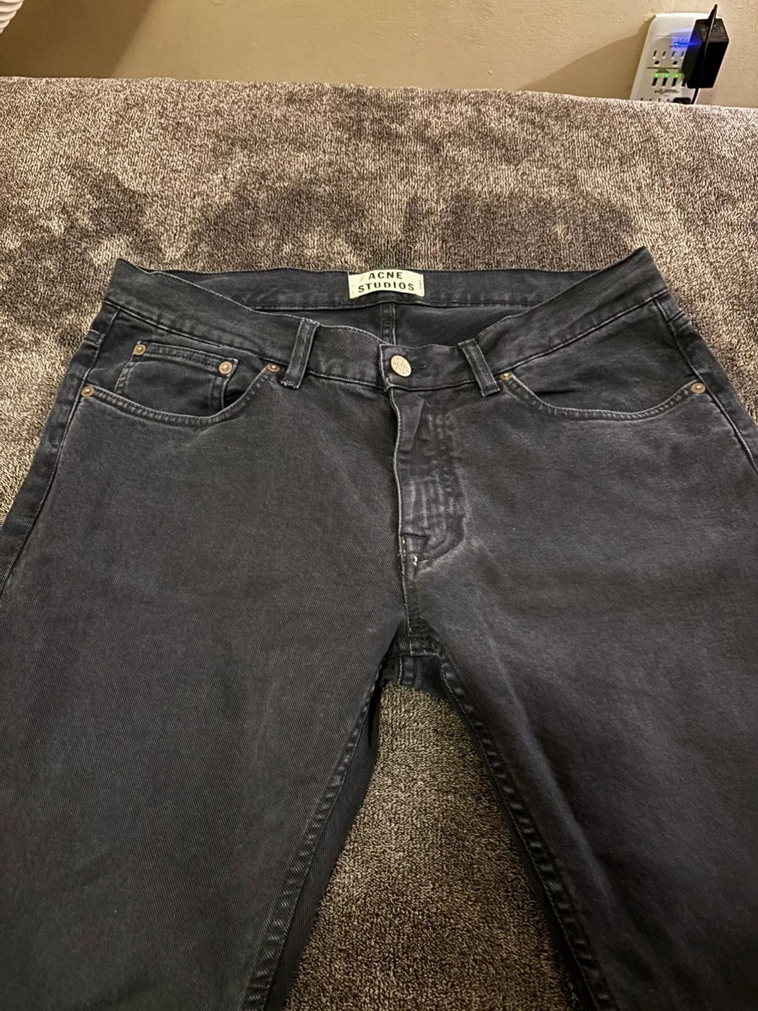 Acne Studios Navy Vega BladeRunner Jeans image indicator(2)