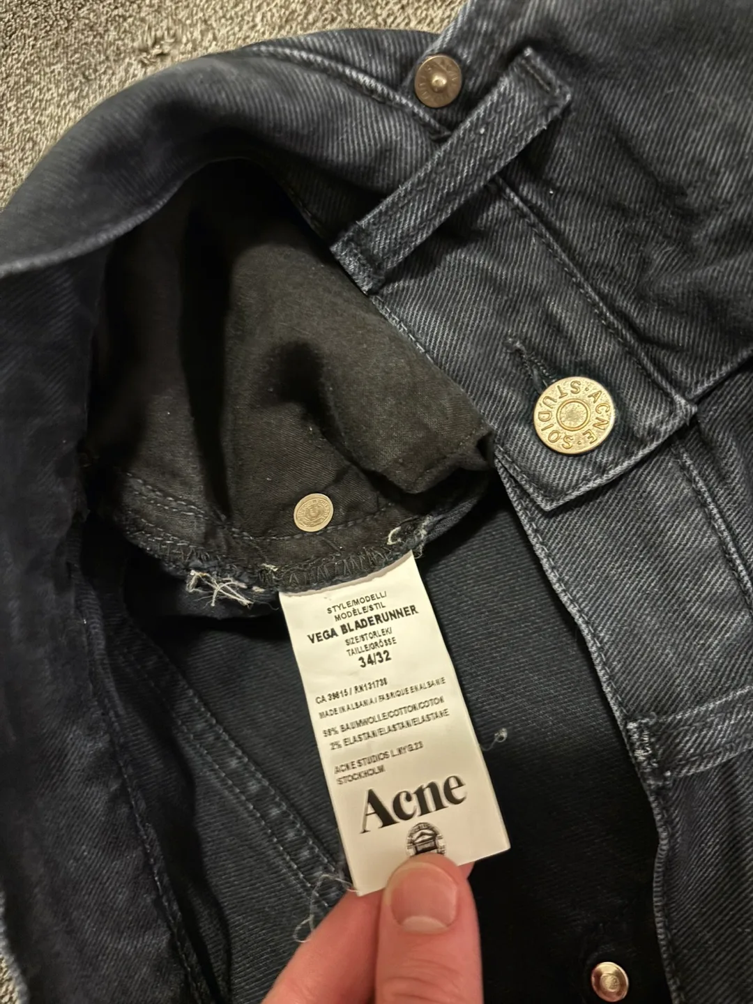 Acne Studios Navy Vega BladeRunner Jeans image indicator(6)