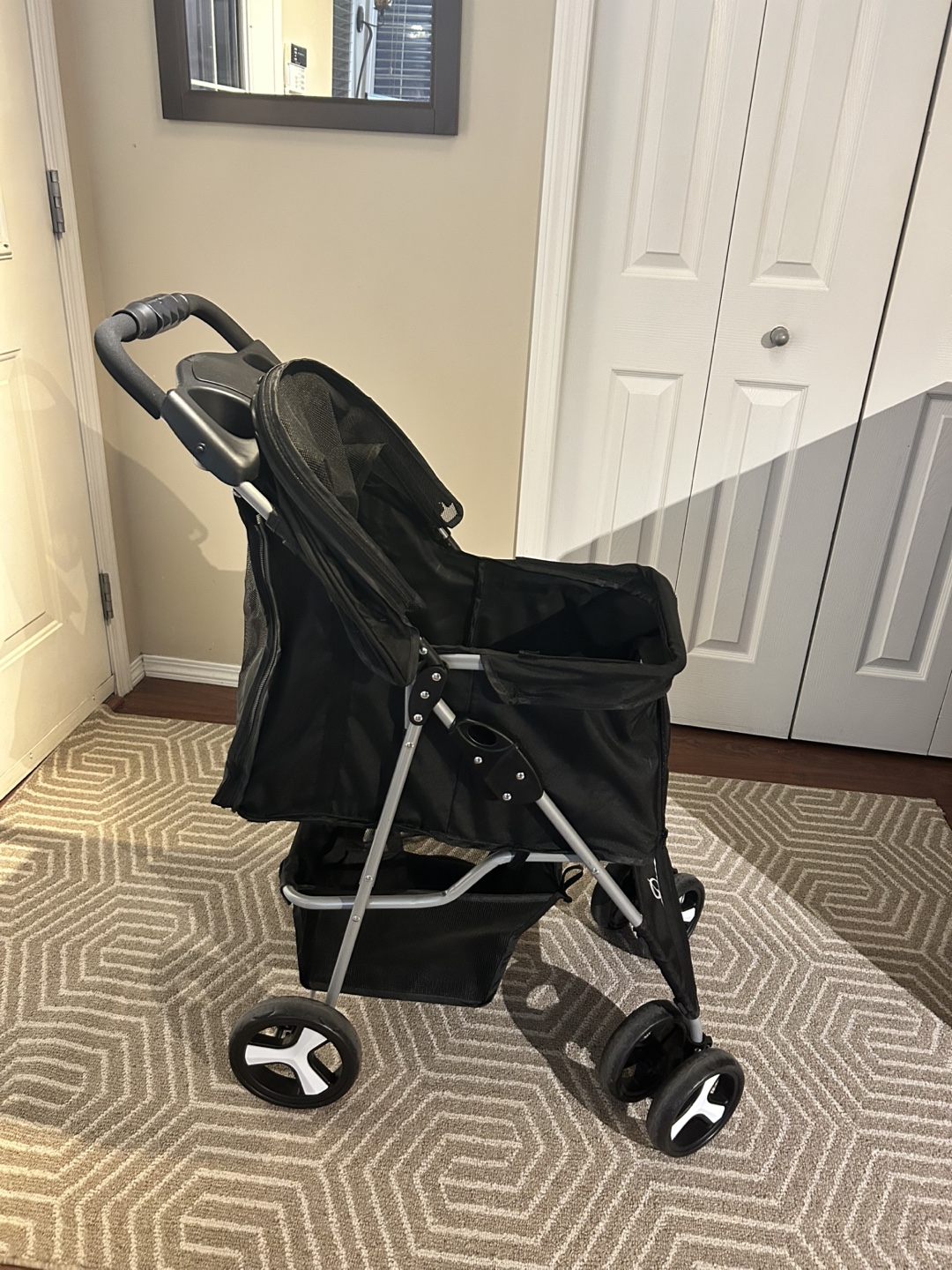 Dog stroller, pet carrier, black - photo 5