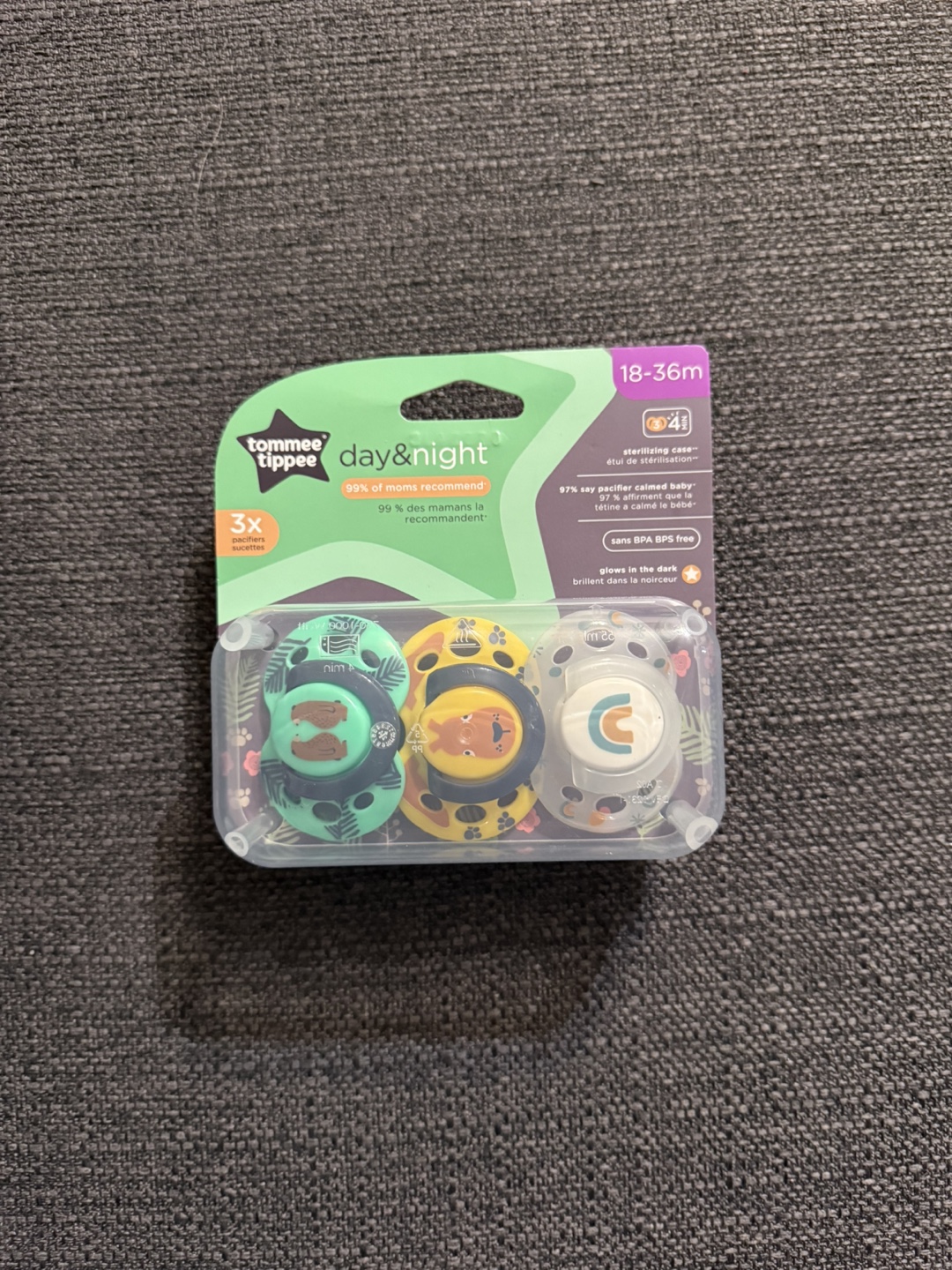 Tommee Tippee Pacifiers 18-36 months pack of 3