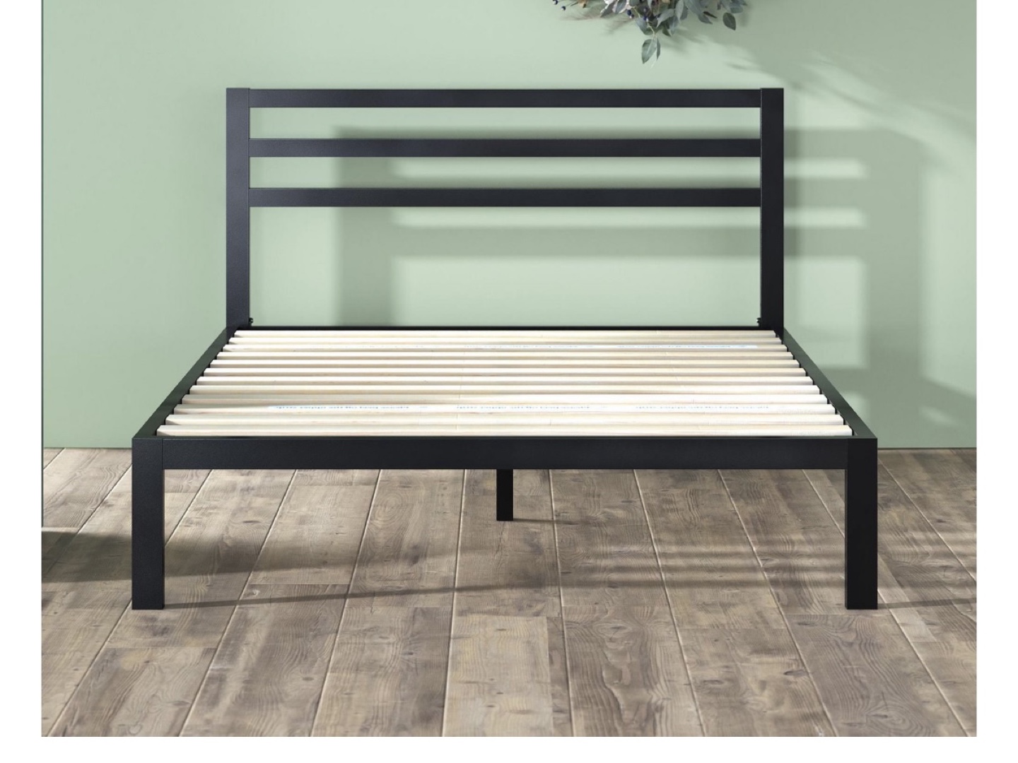 Queen Metal Platform Bed Frame - Black - photo 3