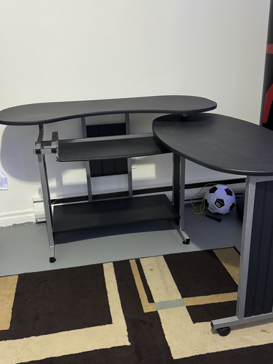 Corner Computer Desk with Keyboard Tray - photo 4
