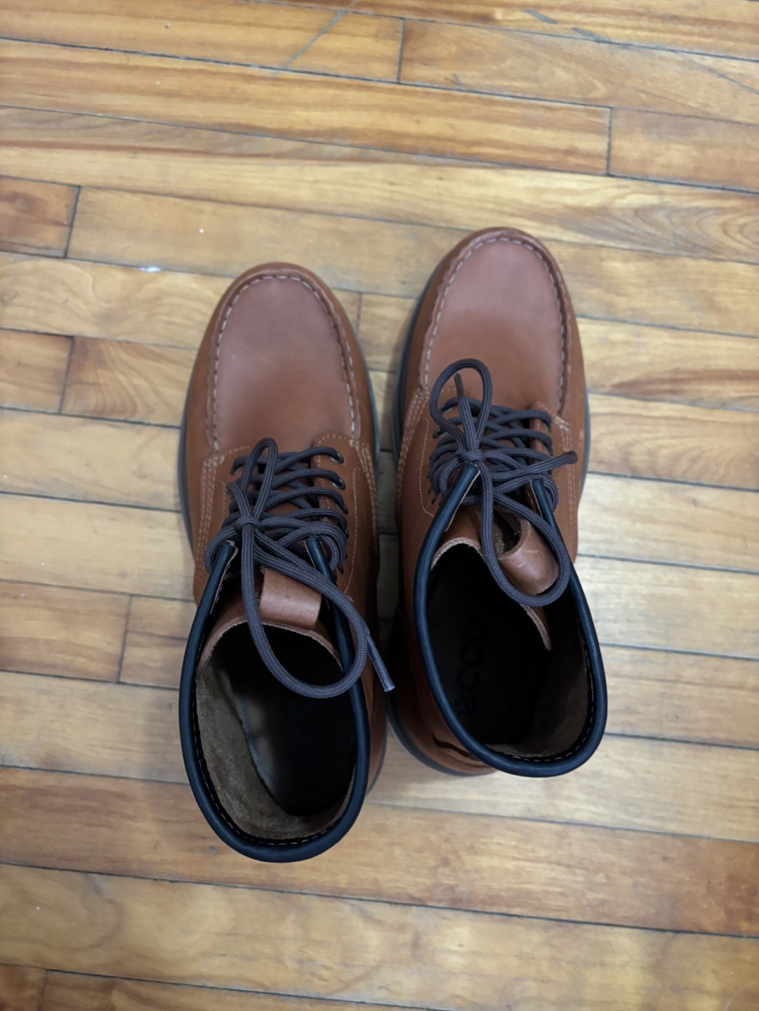 ECCO Stacker Men's Brown Leather Boots - photo 4