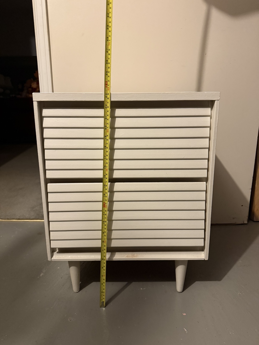 White Two-Drawer Nightstand - photo 2