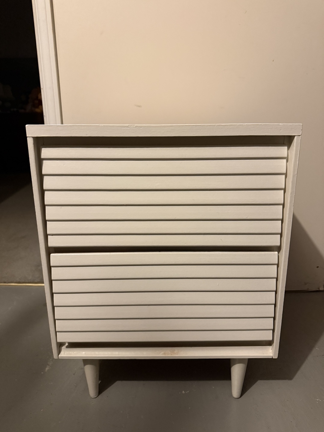 White Two-Drawer Nightstand