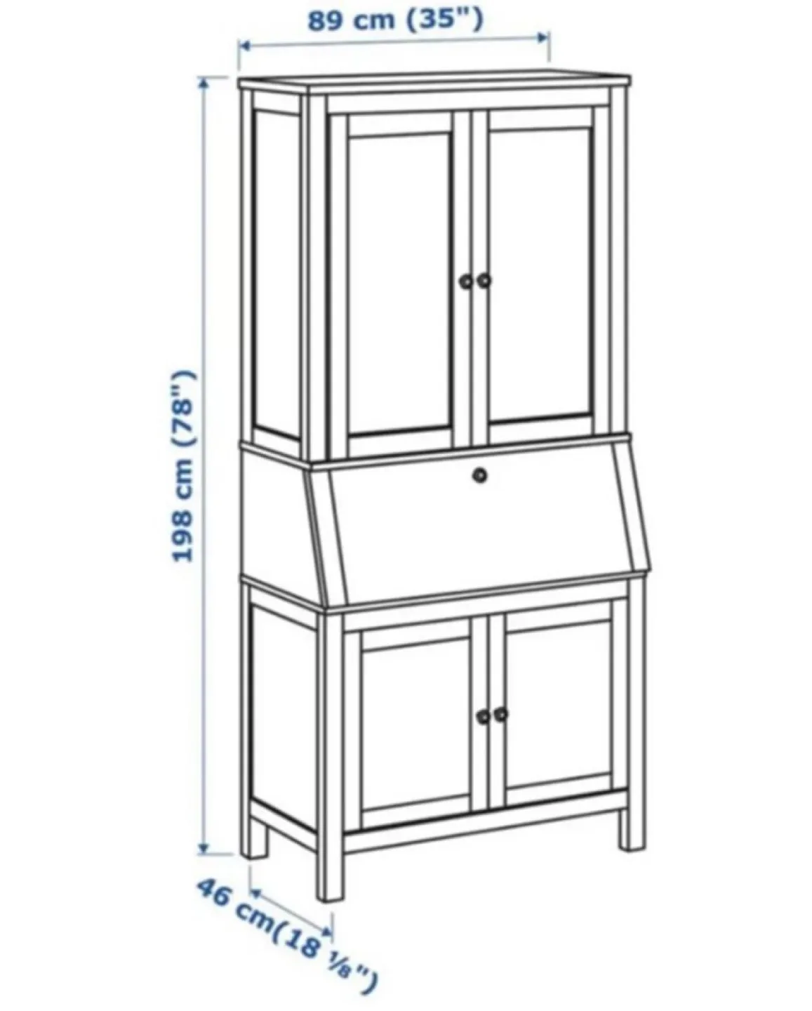 Black Secretary Desk with Storage image indicator(7)