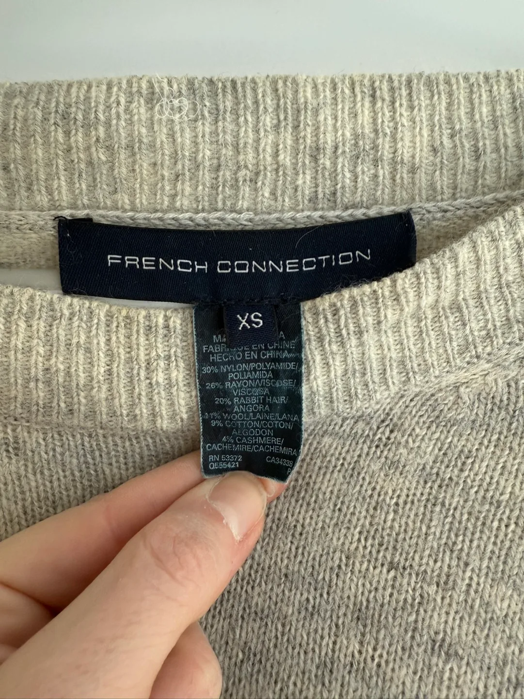 French Connection Grey Sweater - Size XS image indicator(2)