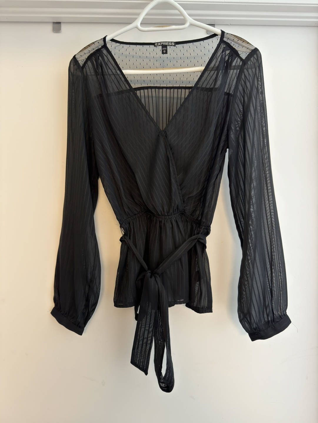 Sheer black top