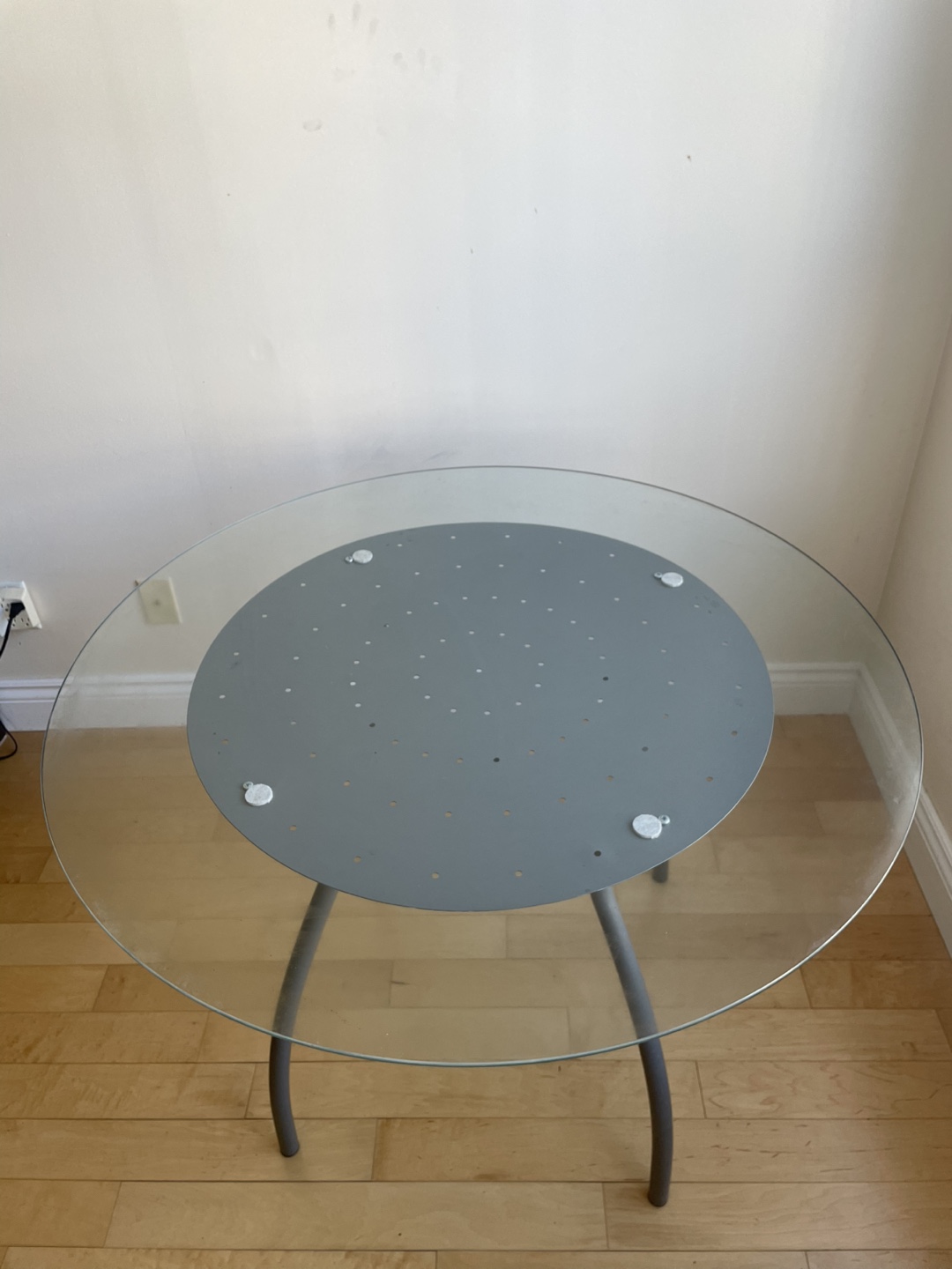 Round Glass Top Table