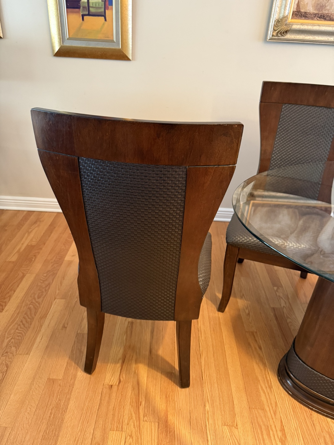 Glass Top Oval Dining Table with 4 Chairs - photo 5
