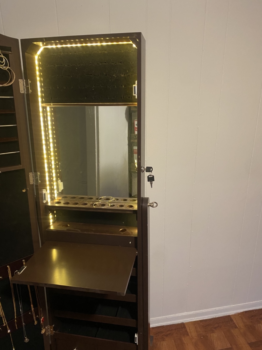 Full Length Armoire Jewelry Cabinet with LED Lights - photo 4