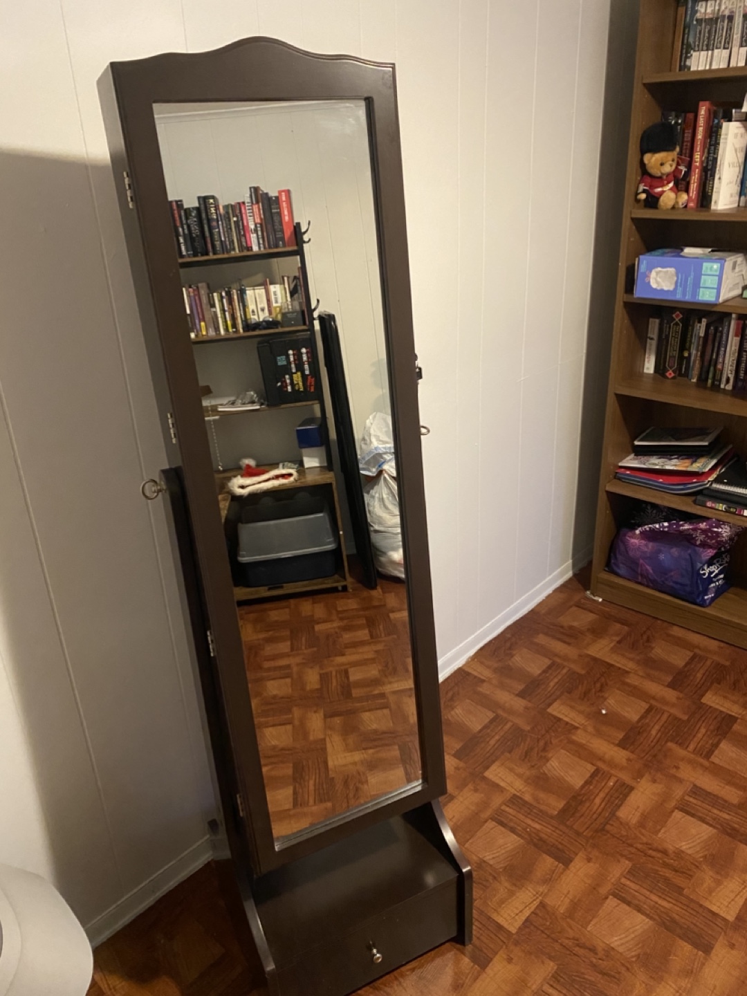 Full Length Armoire Jewelry Cabinet with LED Lights