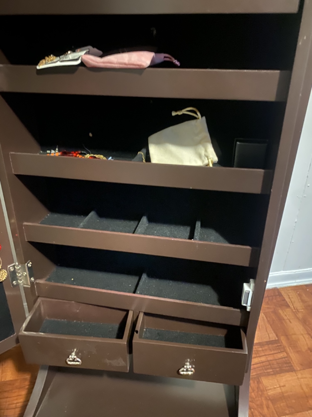 Full Length Armoire Jewelry Cabinet with LED Lights - photo 5