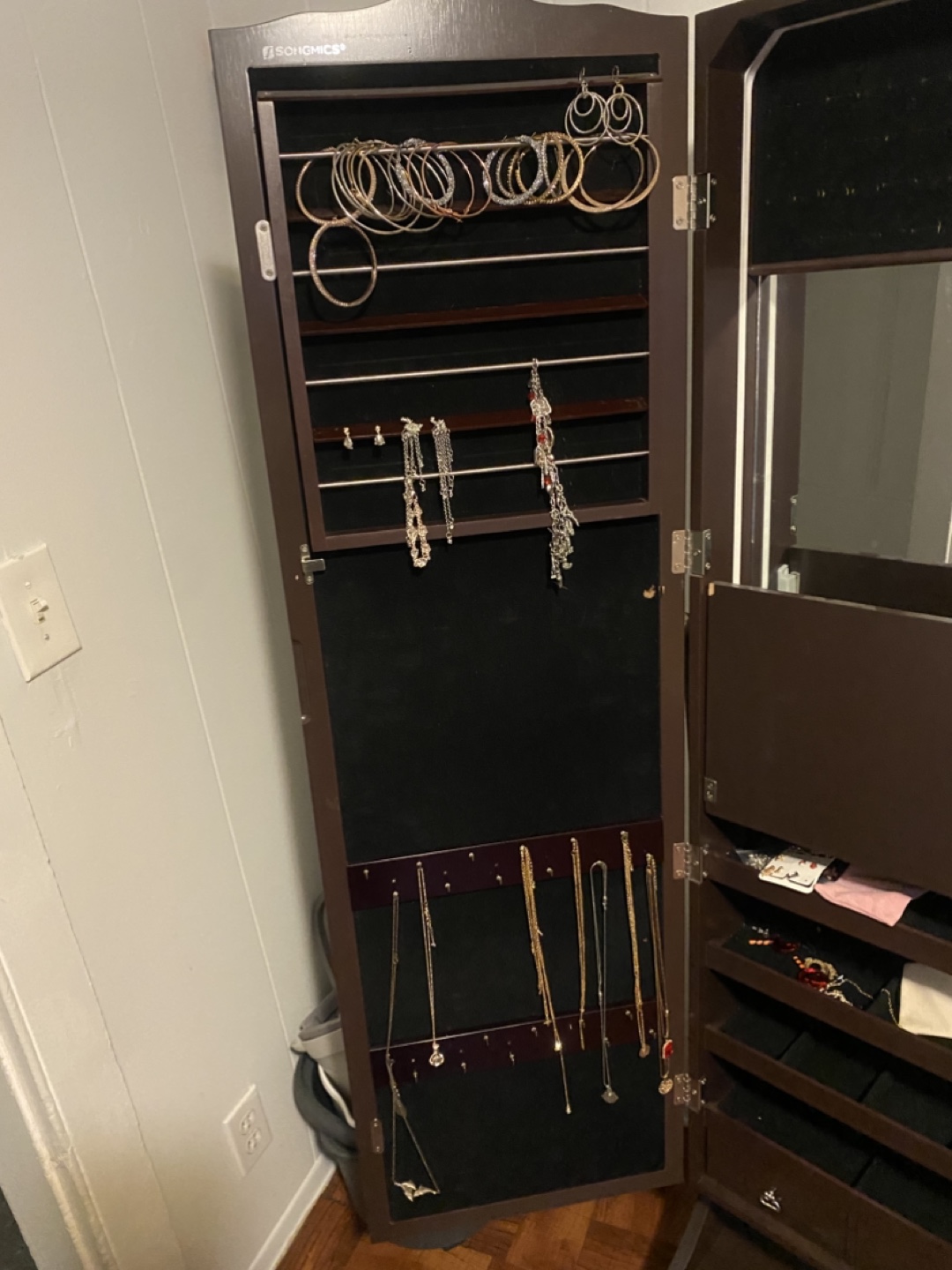 Full Length Armoire Jewelry Cabinet with LED Lights - photo 2
