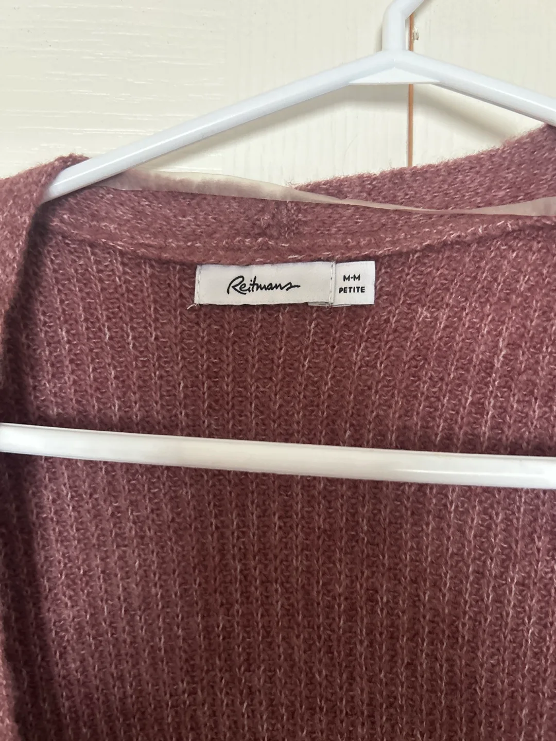 Reitmans Petite Size M mauve cardigan image indicator(2)
