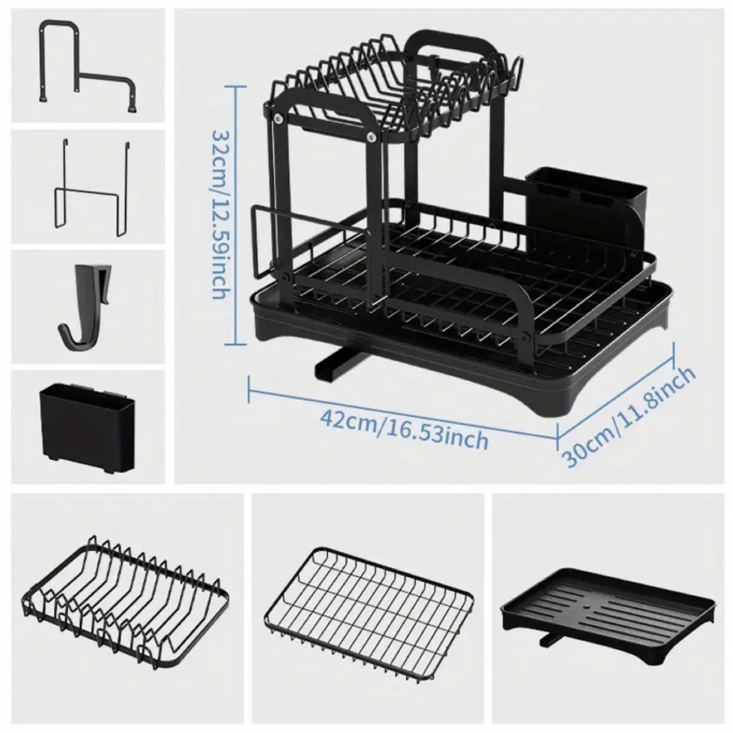 2 Tier dish drying rack - photo 2