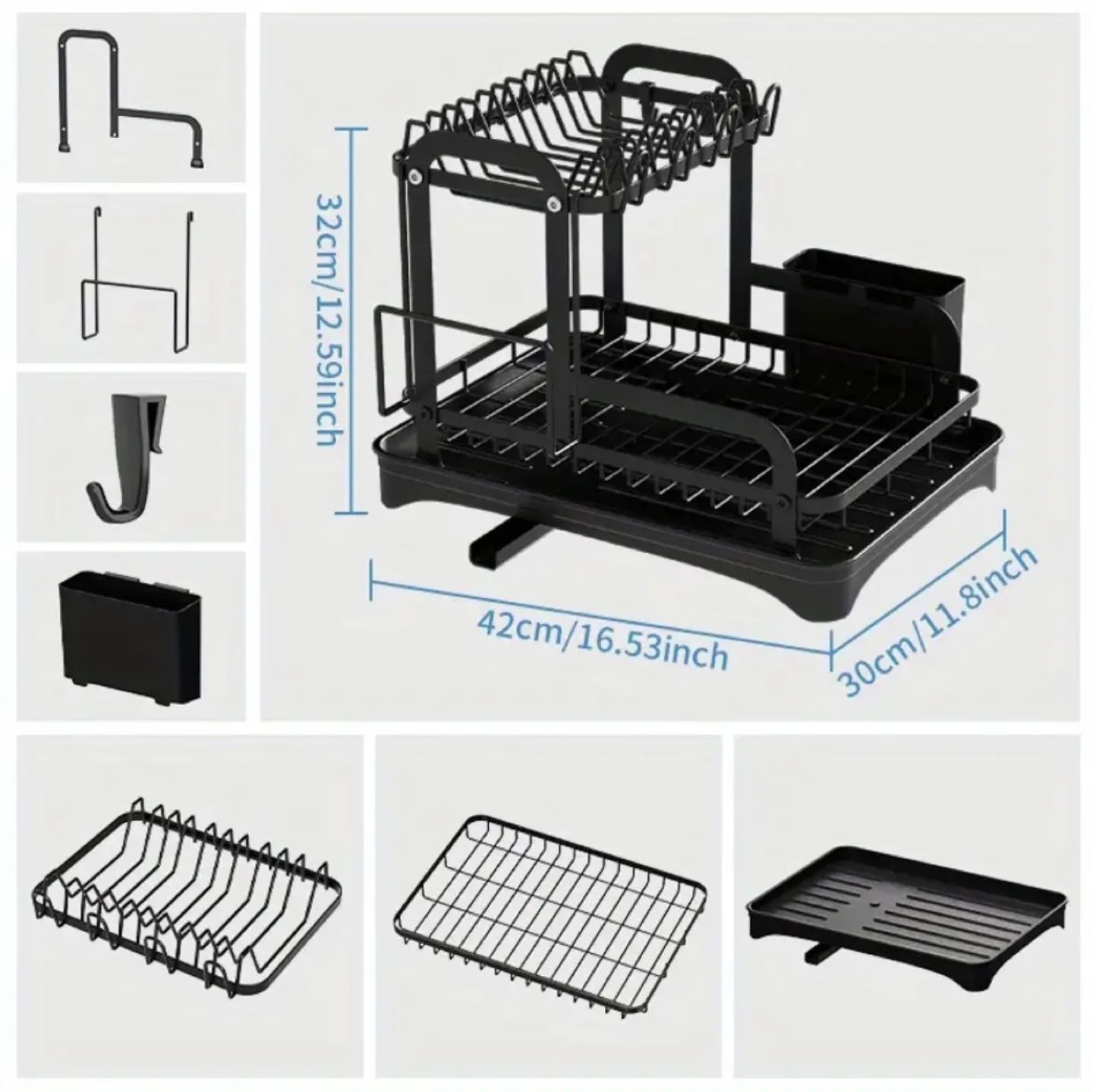 2 Tier dish drying rack image indicator(2)