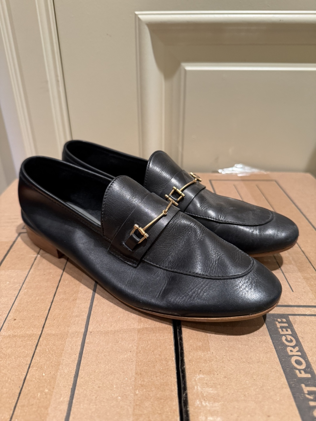 Topshop Women’s Black Leather Loafers