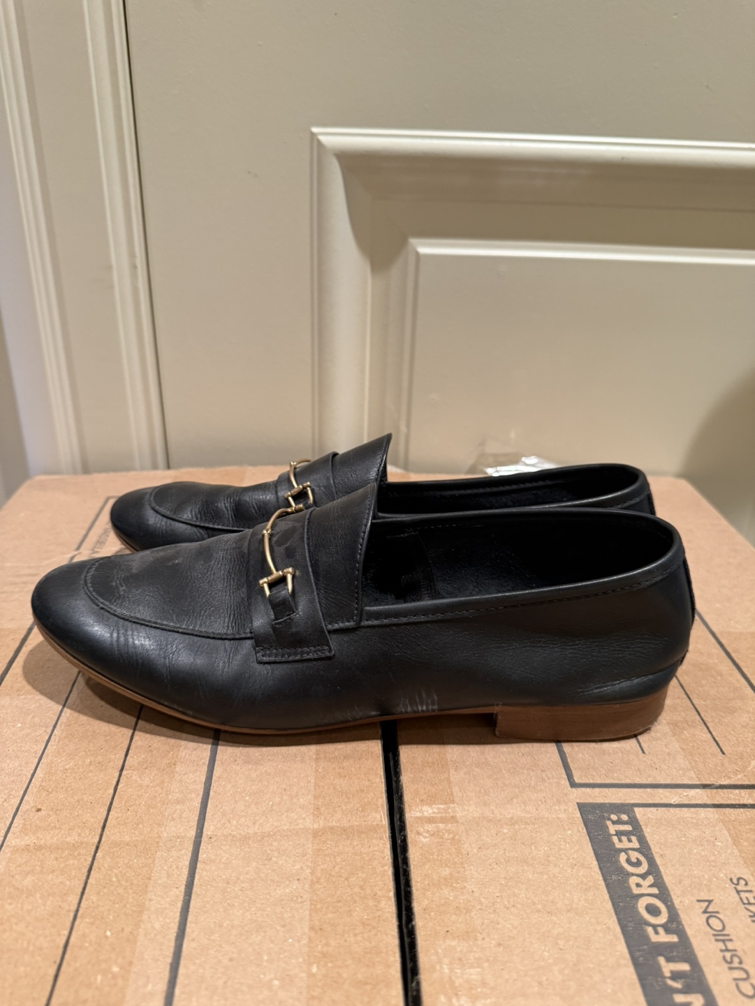Topshop Women’s Black Leather Loafers - photo 3