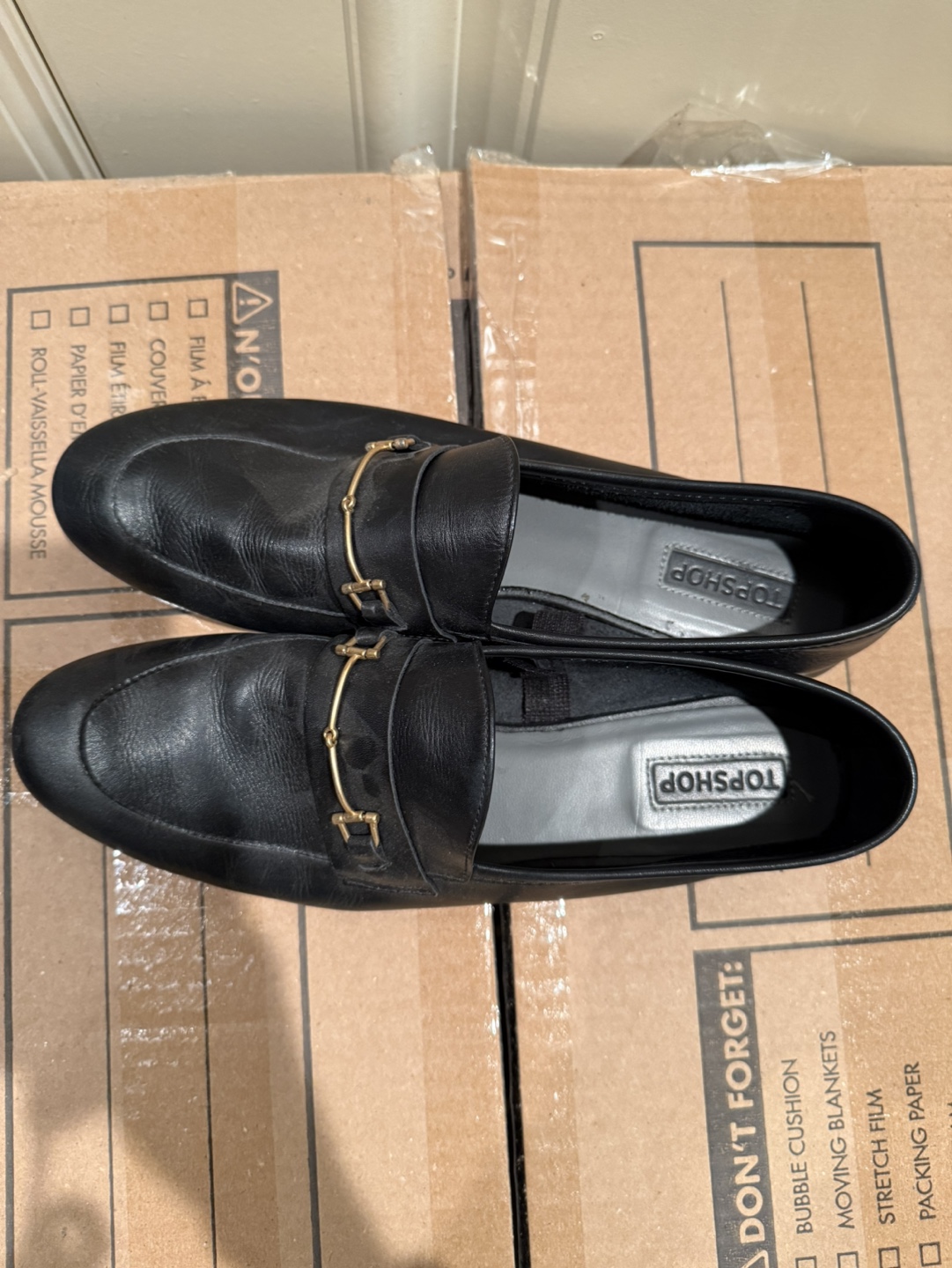 Topshop Women’s Black Leather Loafers - photo 4