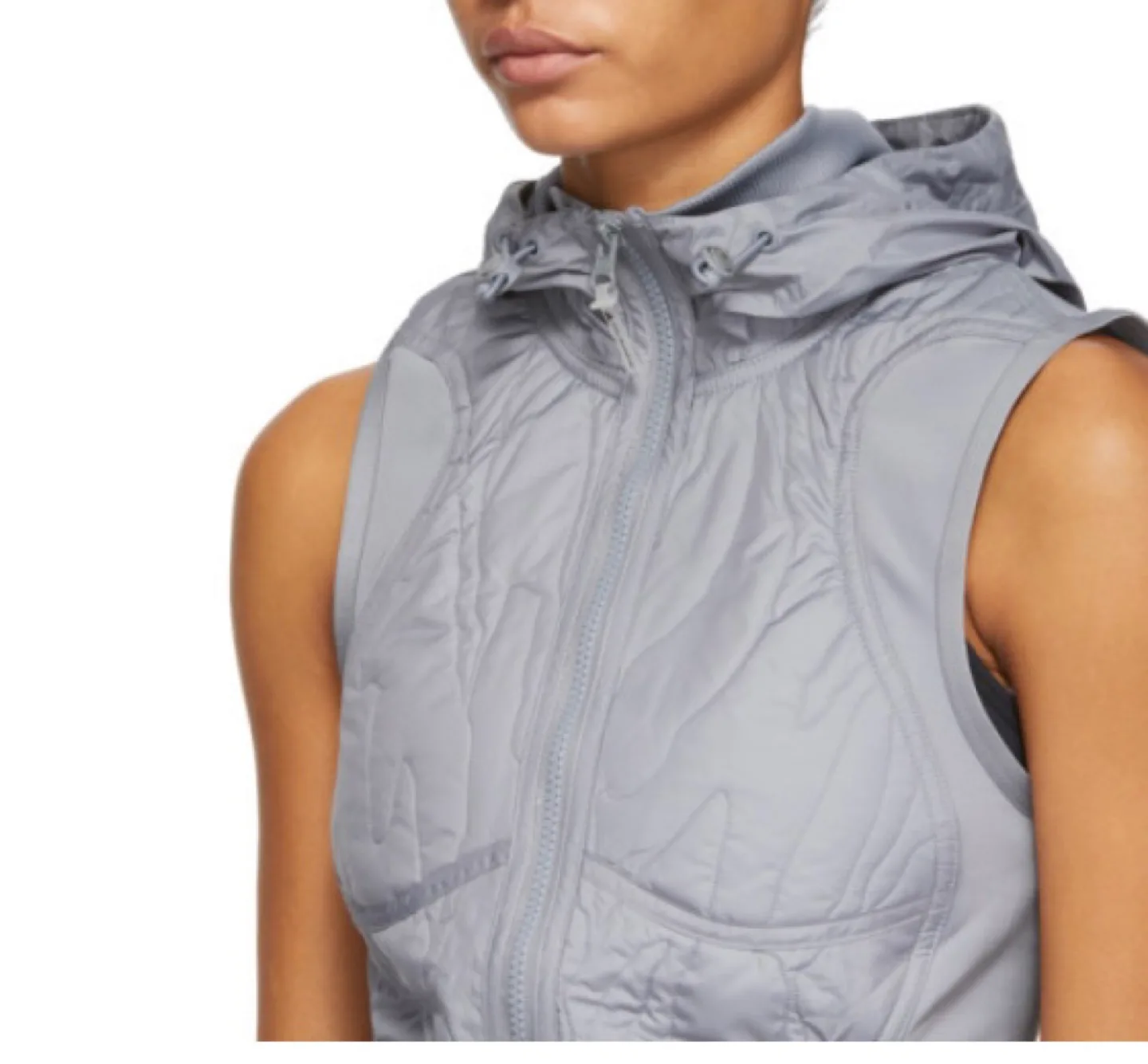 Stella McCartney for Adidas Grey Hoodie Vest image indicator(4)