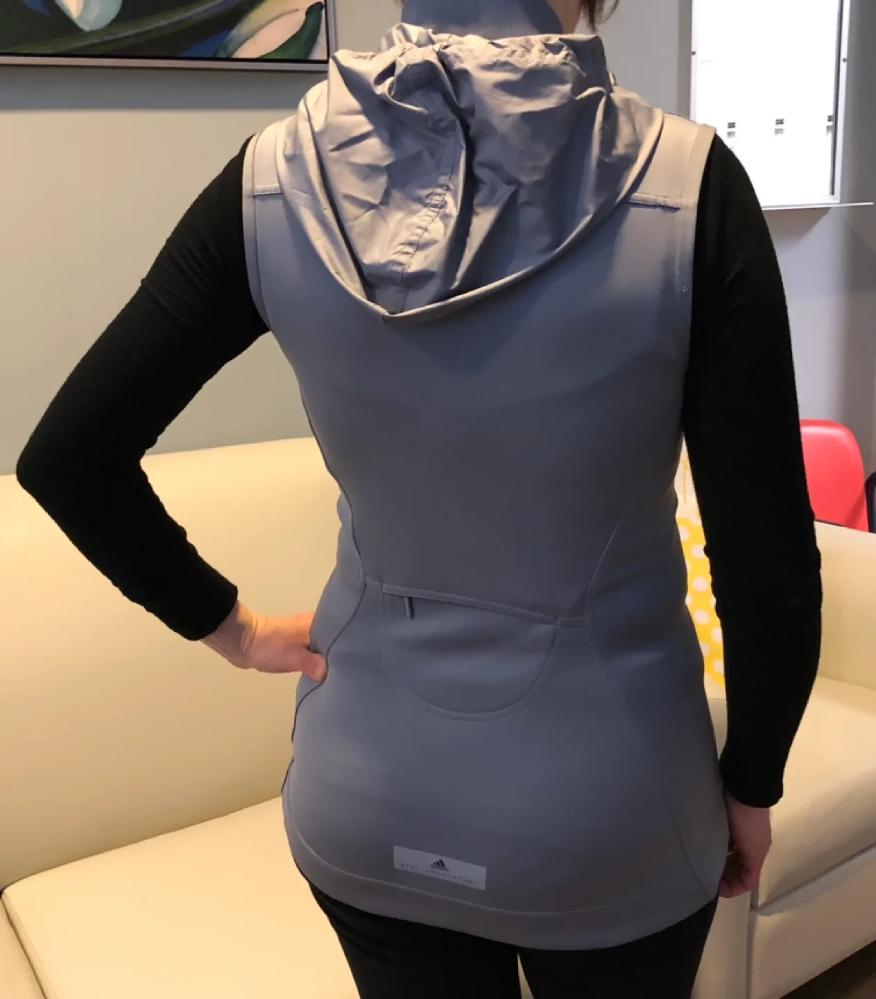 Stella McCartney for Adidas Grey Hoodie Vest image indicator(7)