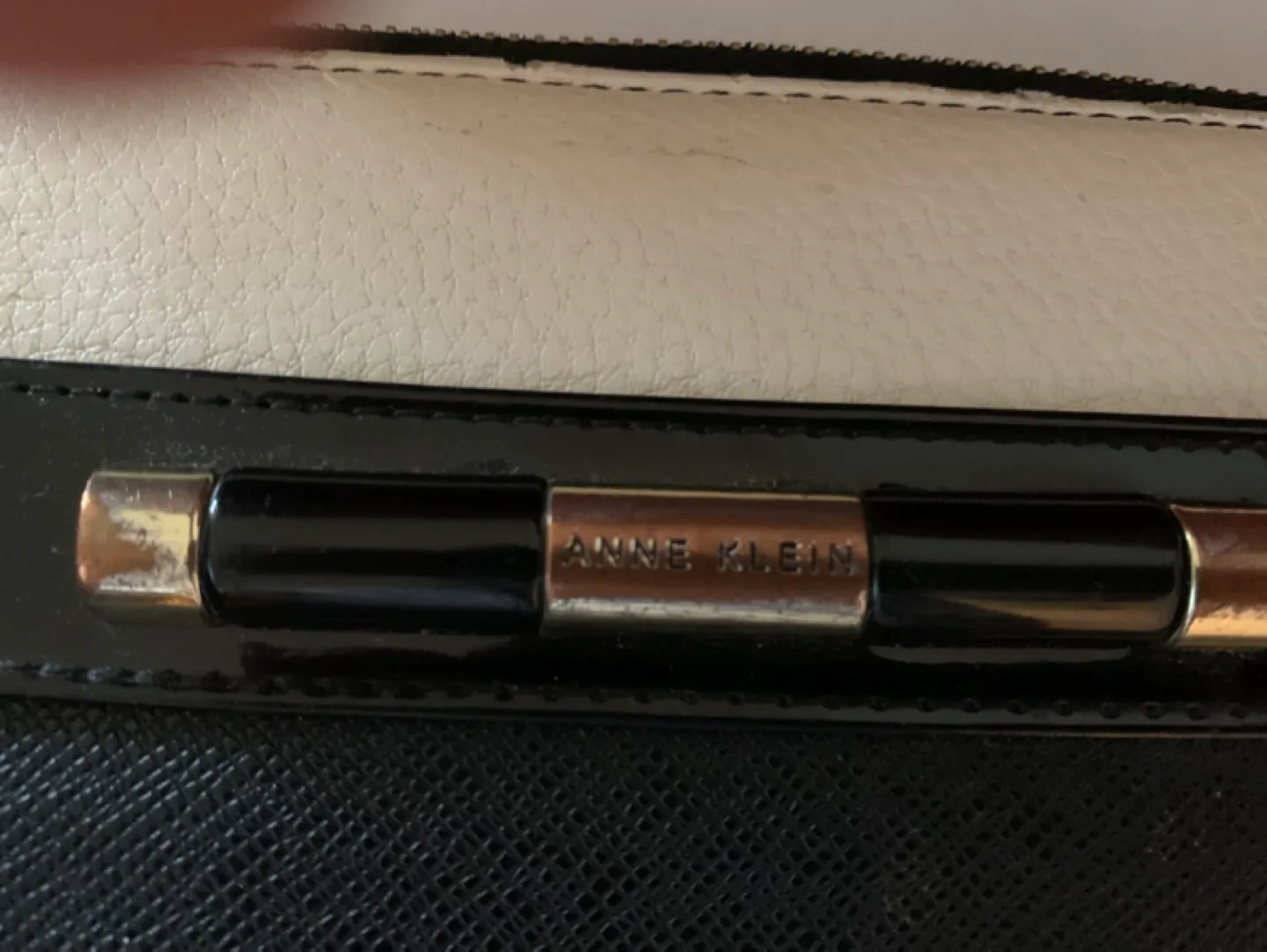 Anne Klein Black and White Zip Around Wallet image indicator(2)