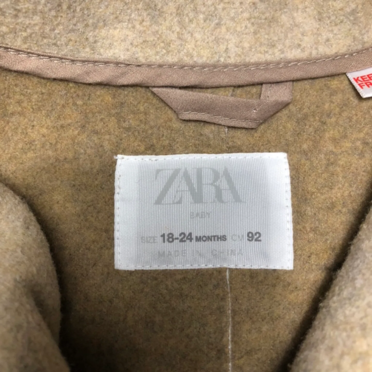 Zara Baby Girl's Beige Coat - Size 18-24 Months image indicator(2)