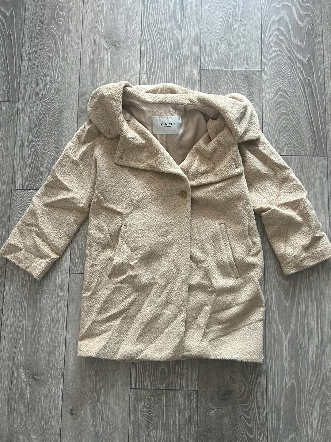 TASI New York Beige Suri Alpaca Coat thumbnail